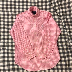 Ralph Lauren Pink Checkered Kids Polo